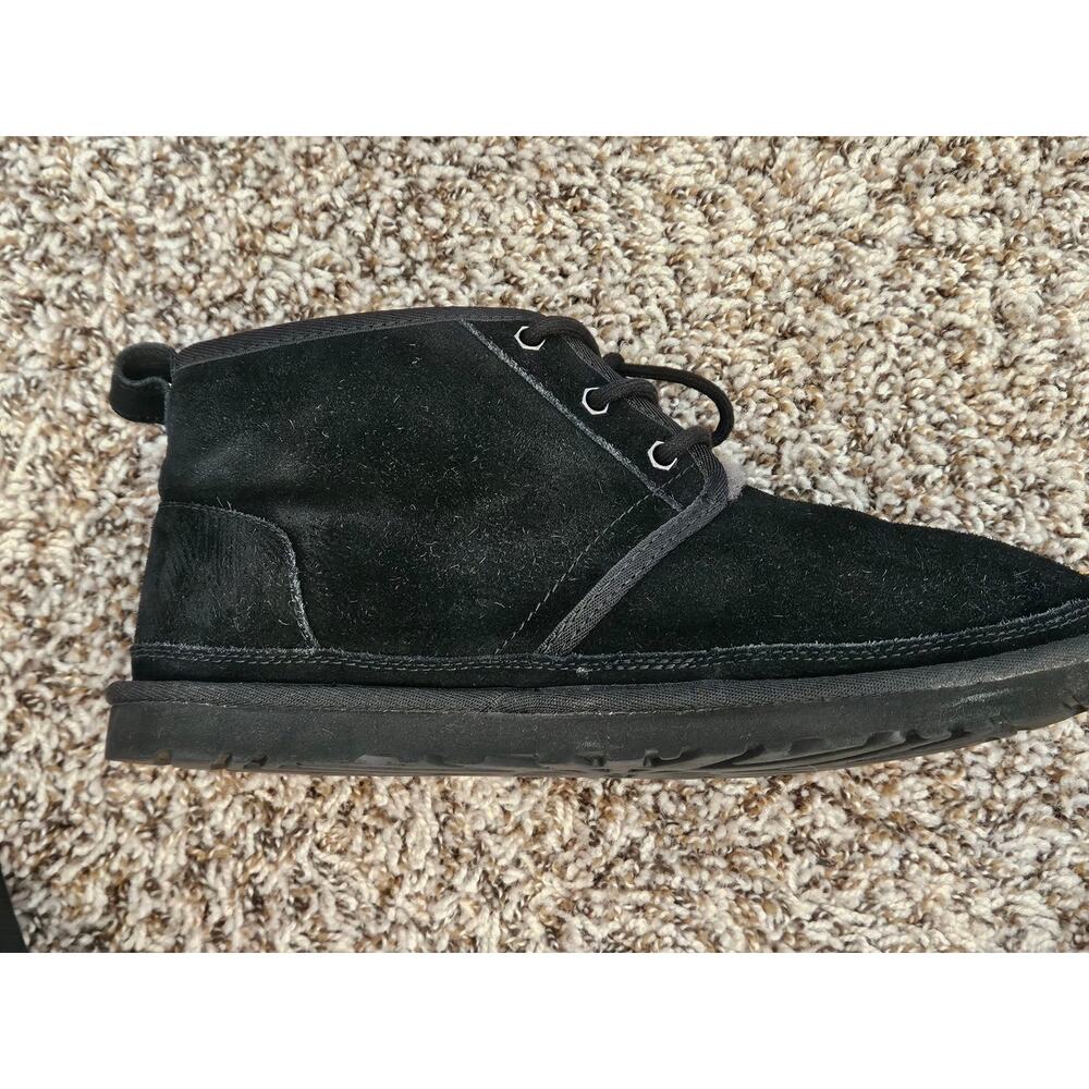 UGG Neumel Chukka Boots Men’s 10 Black Suede Shearling Lined 3236 - Picture 15 of 16